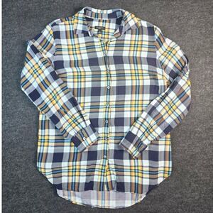 Talbots Petites Womens Plaid Button Down Shirt Long Sleeve Flannel  Size SP